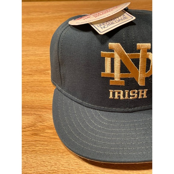 Vintage Notre Dame University Fighting Irish Fitted Hat 6 1/2 Pro Line NWT USA - Picture 2 of 9